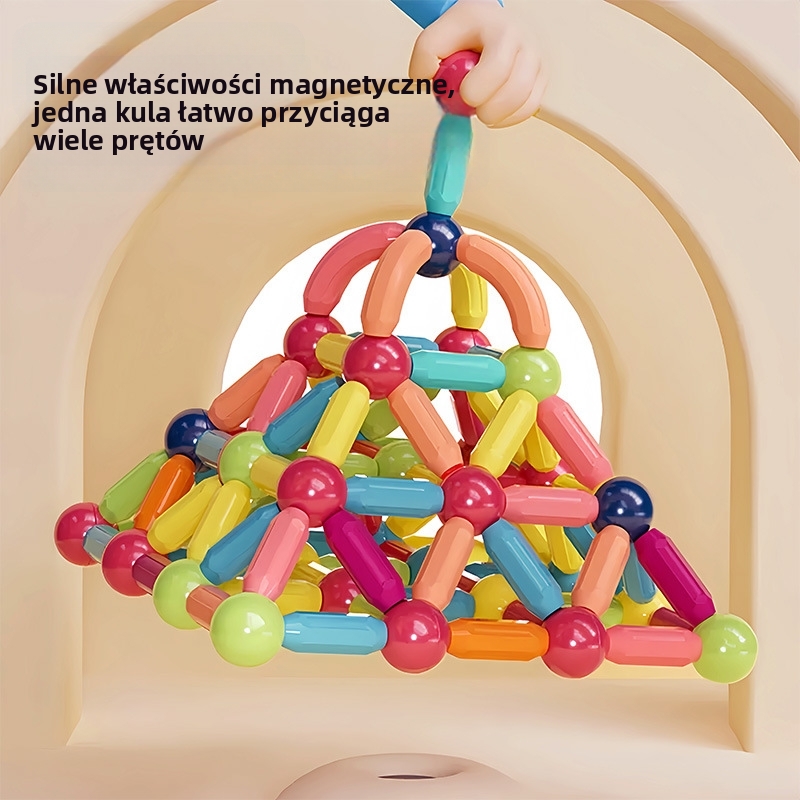 🧲 Przekształcalne pręty magnetyczne – edukacyjna zabawka dla dzieci