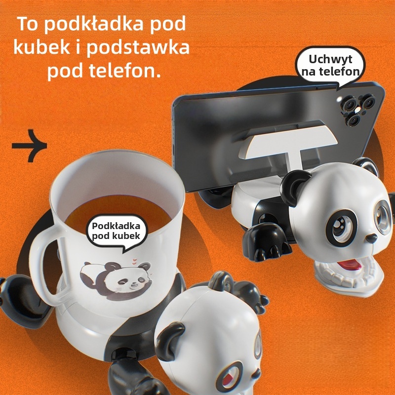 🐼Podkładka pod telefon komórkowy Panda – ozdoba redukująca stres