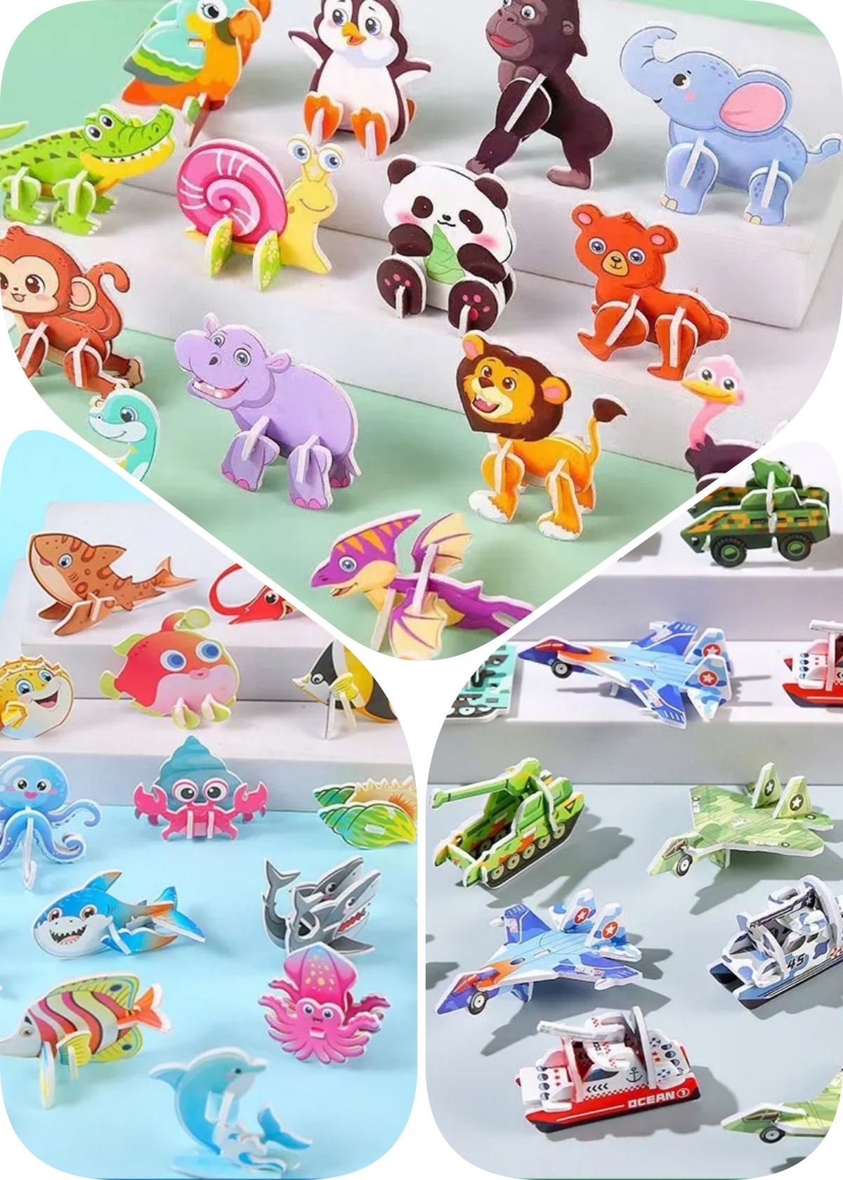 🧩DIY Early Learning Toys for Preschoolers 🐘🦖🦋🐳✈️