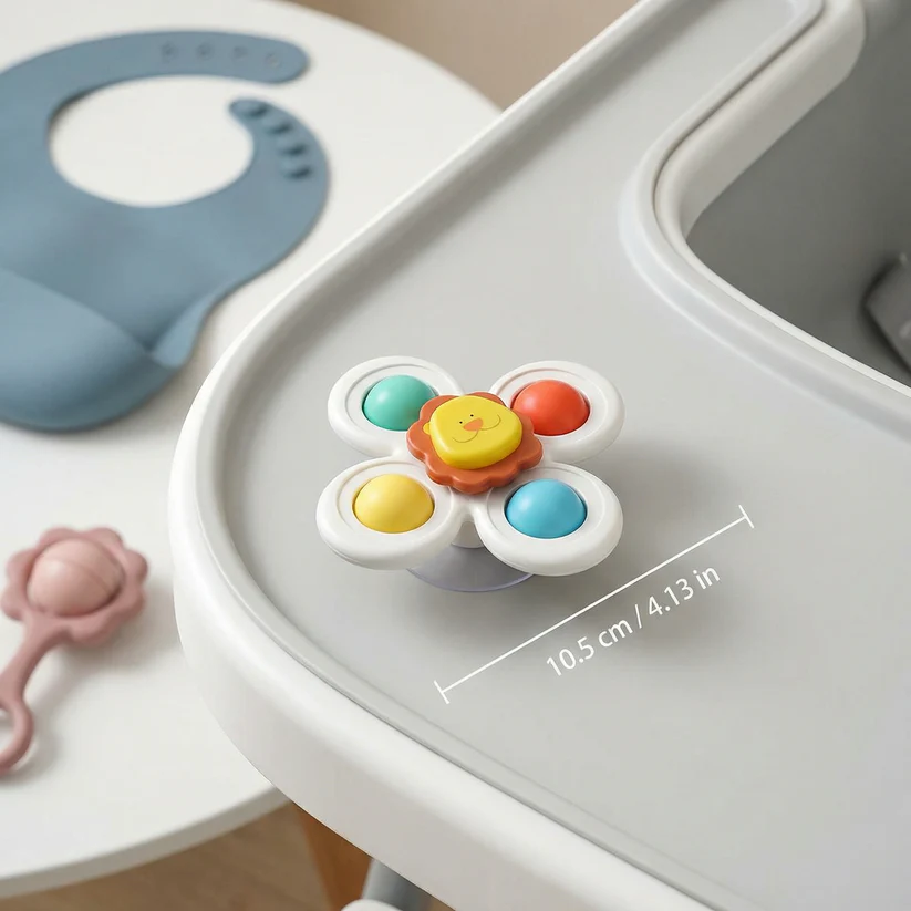 Przyssawka dla niemowląt: obrotowa zabawka