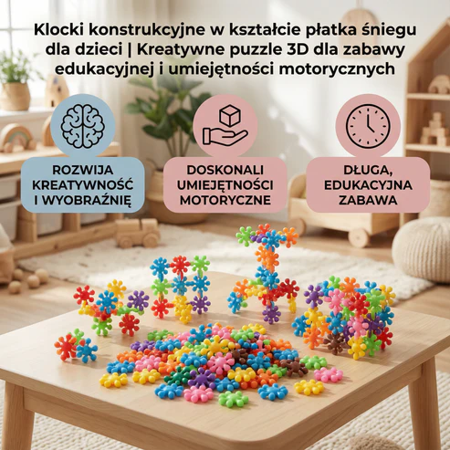 Klocki Plum Blossom: Łączone i obracane puzzle