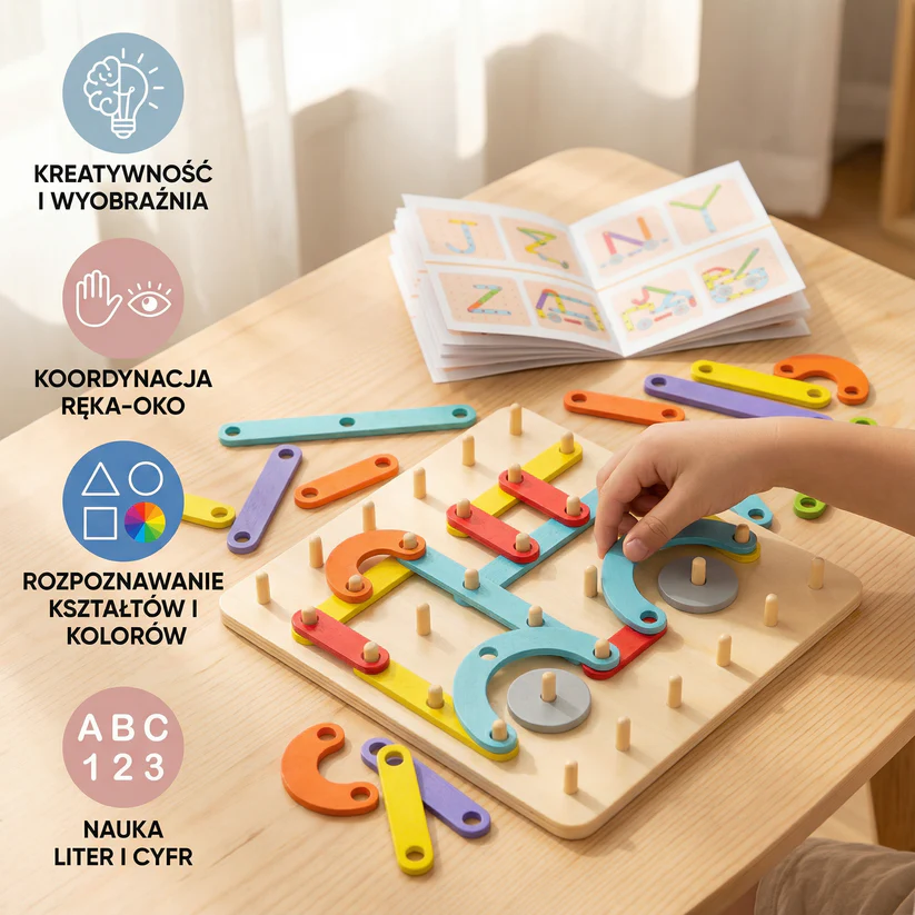 Drewniane kreatywne puzzle zmieniające kształt 