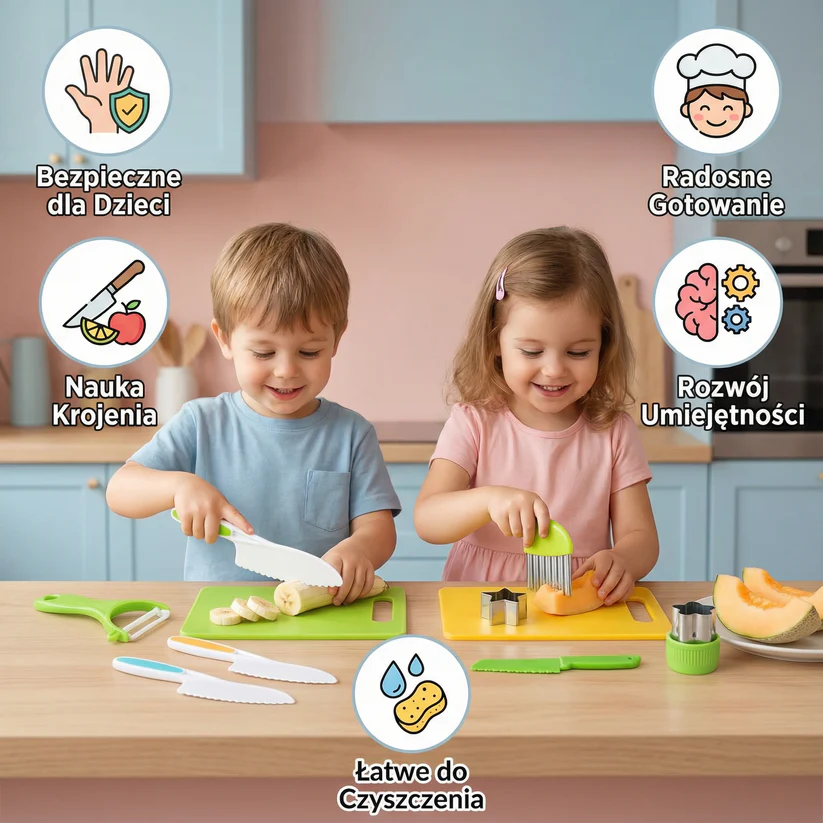 Zestaw noży bezpiecznych dla dzieci 