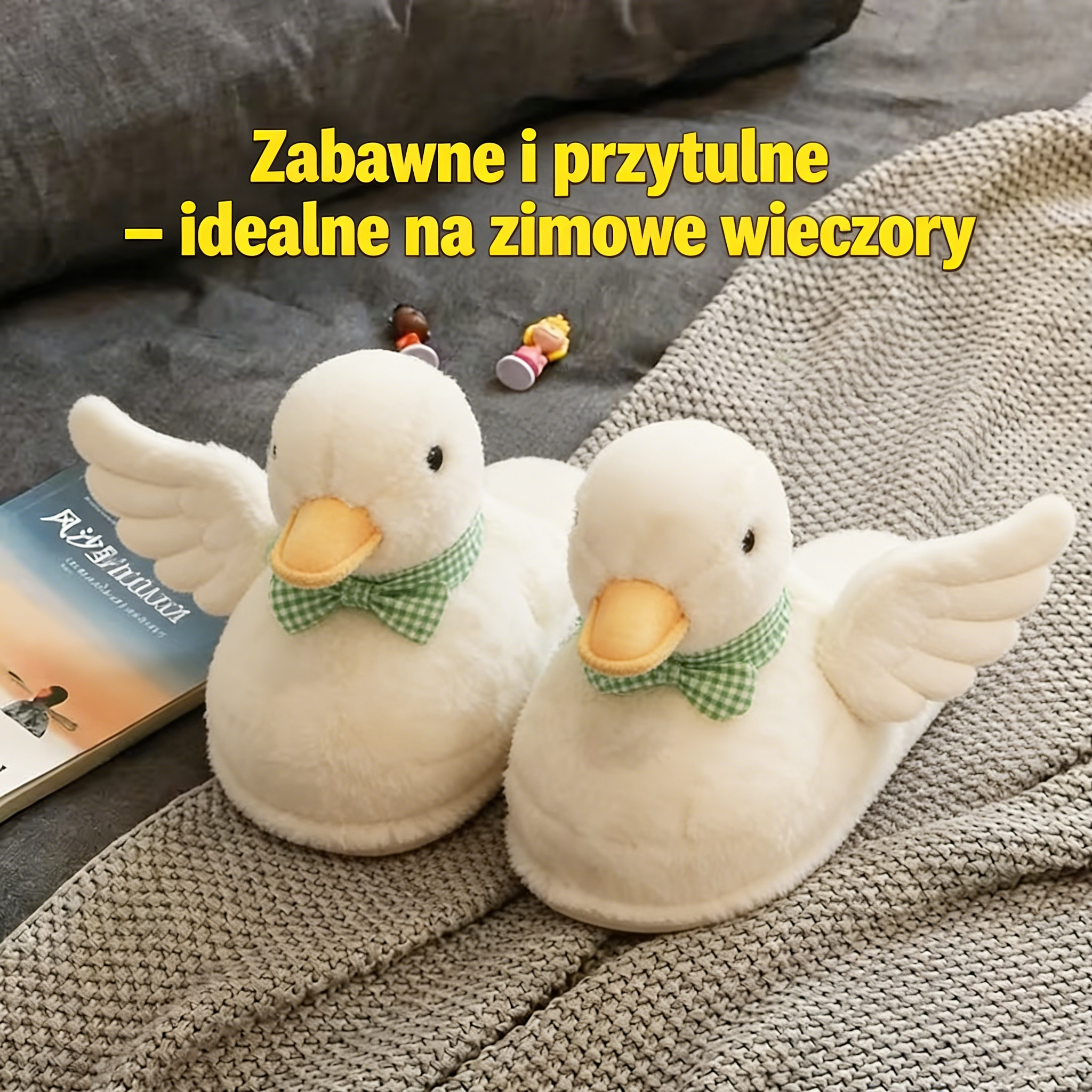 Damskie śliczne kapcie z kaczuszką
