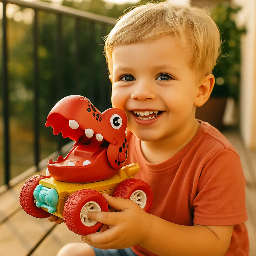 PUSH & DRIVE – Dino Monster Trucki