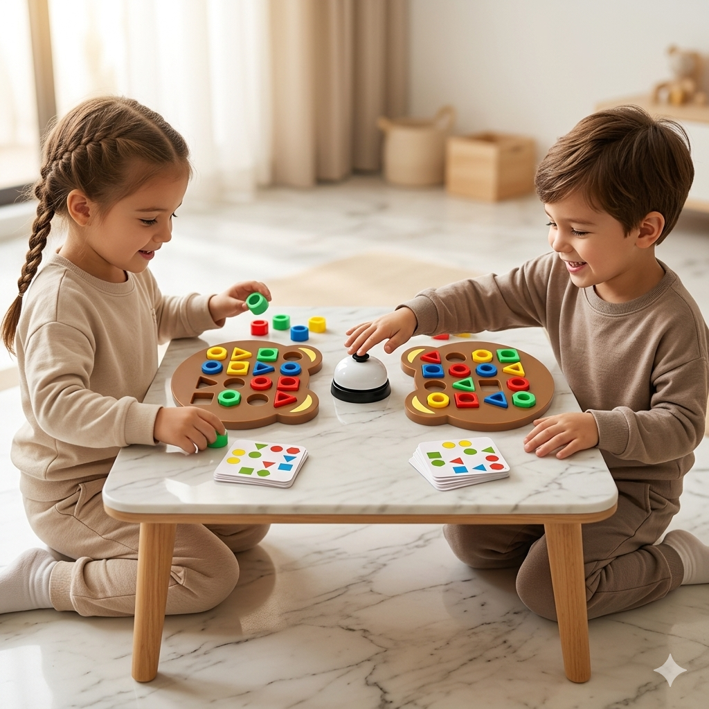 Gra logiczna kształtów – zabawka edukacyjna dla dzieci