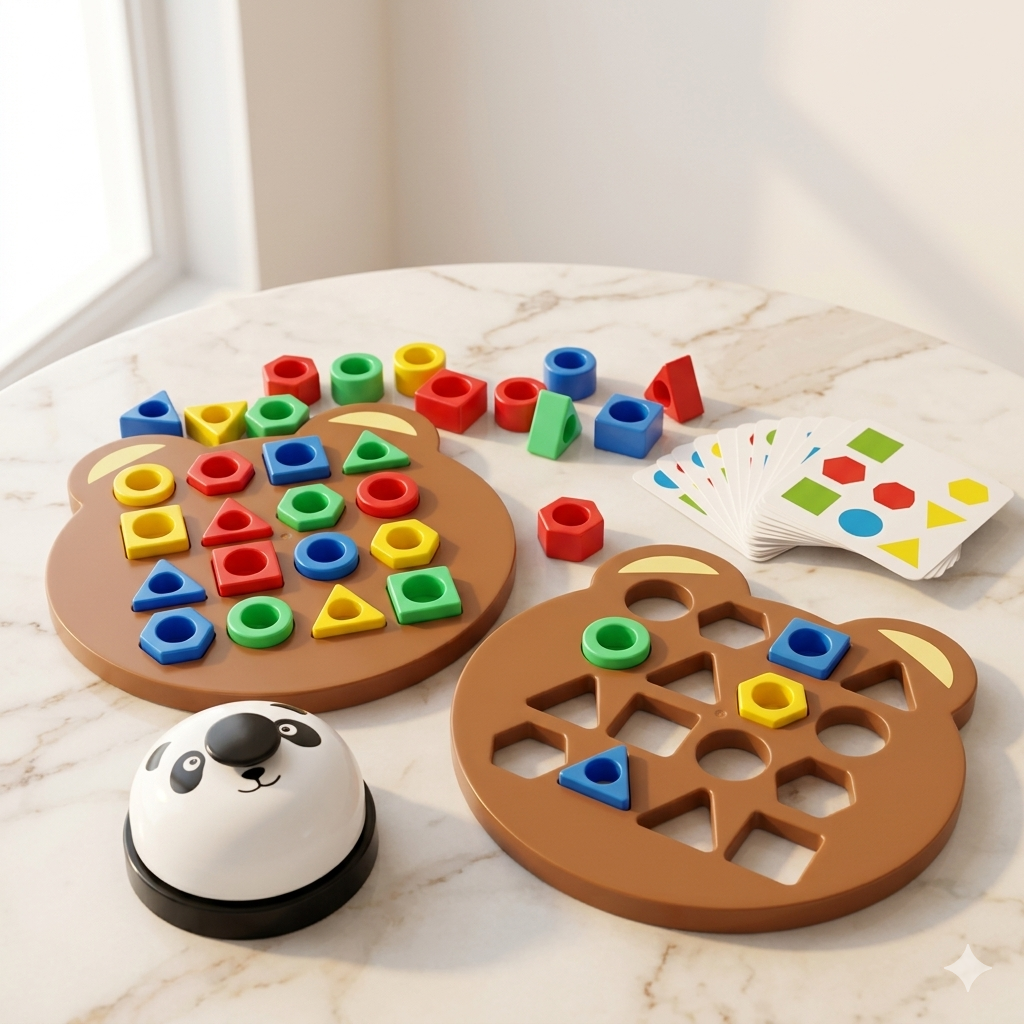Gra logiczna kształtów – zabawka edukacyjna dla dzieci
