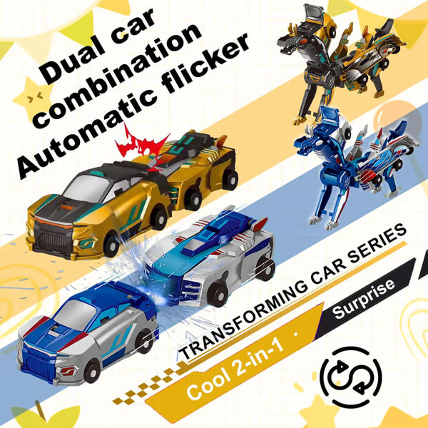  Magnetyczna zabawka samochód-dinozaur | ROARWHEEL