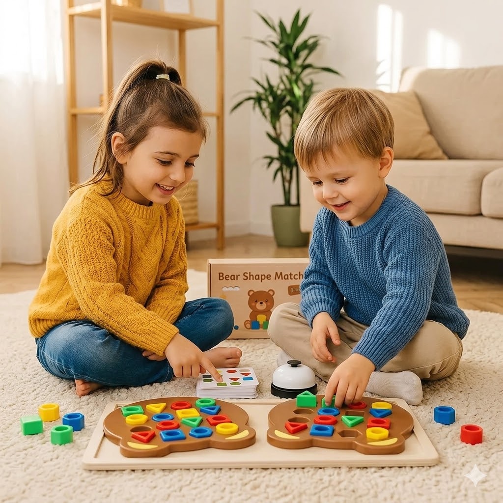 Gra logiczna kształtów – zabawka edukacyjna dla dzieci