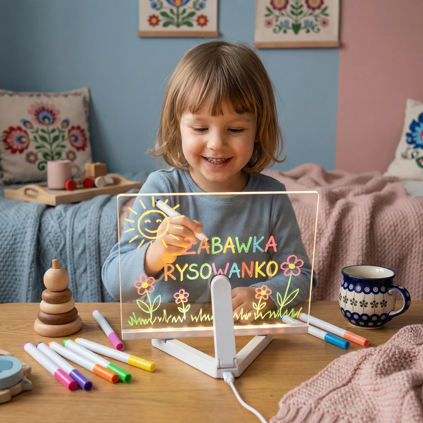 Podświetlana tablica do rysowania dla dzieci | Podświetlana powierzchnia wielokrotnego użytku do kreatywnych notatek , sztuki i nauki
