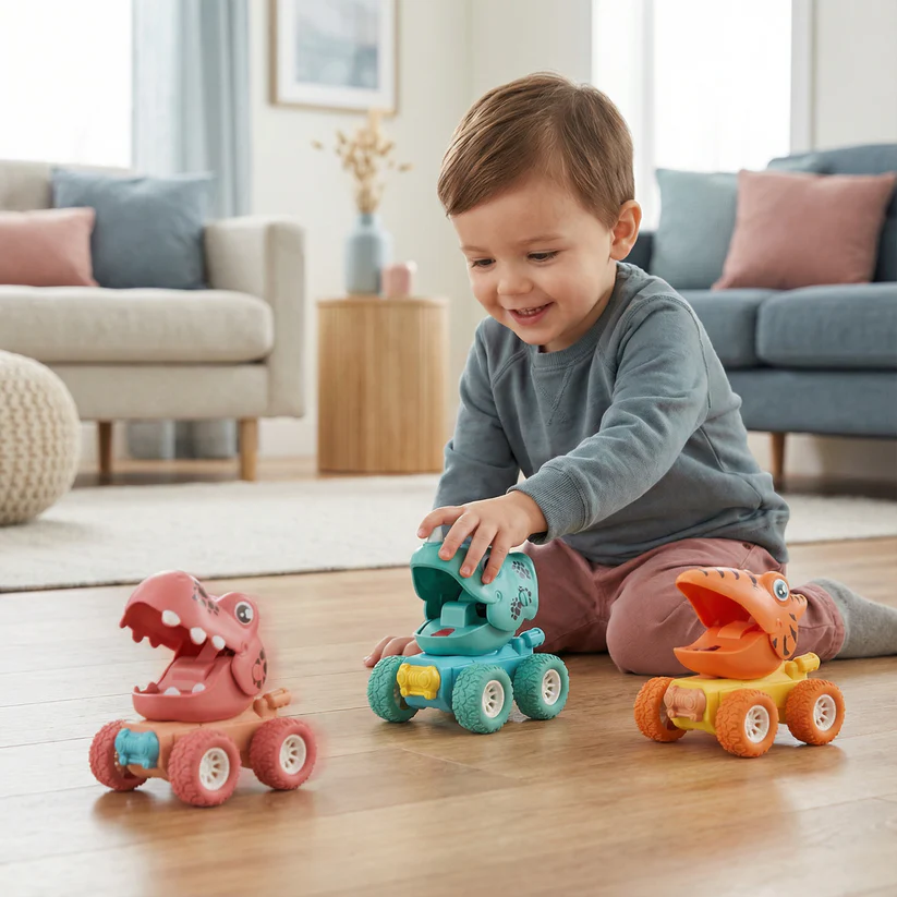 PUSH & DRIVE – Dino Monster Trucki