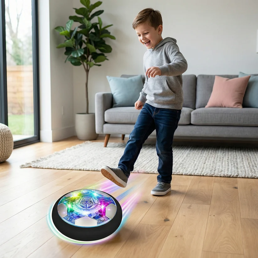 Latająca piłka na poduszce powietrznej