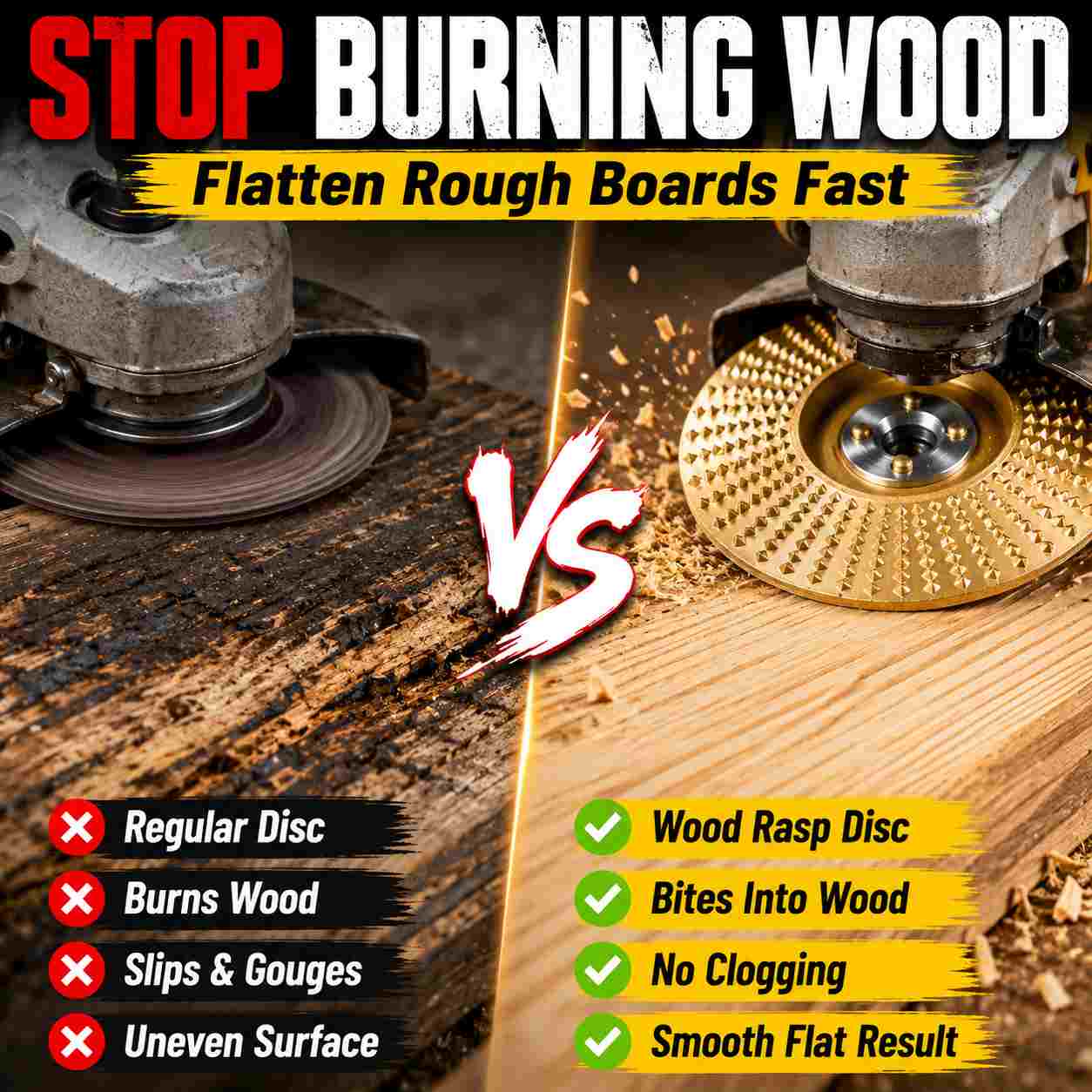 Wood Shaping Disc for Angle Grinder – Fast Carving, Grinding & Smoothing Wheel-9SLL