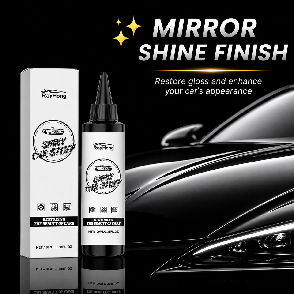 🚗 Shiny Car Coating Restorer for Gloss, Protection & Water Repellency-9SLL