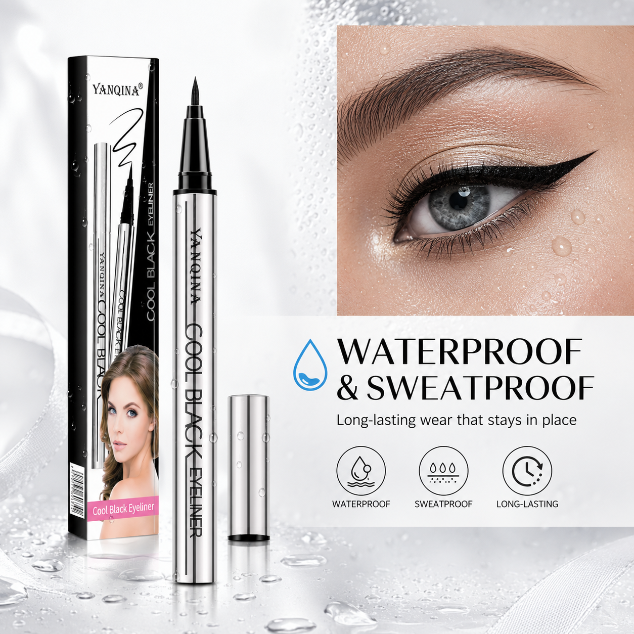✨ Waterproof Ultra-Fine Eyeliner Pen for Smudge-Free All-Day Wear-9SLL