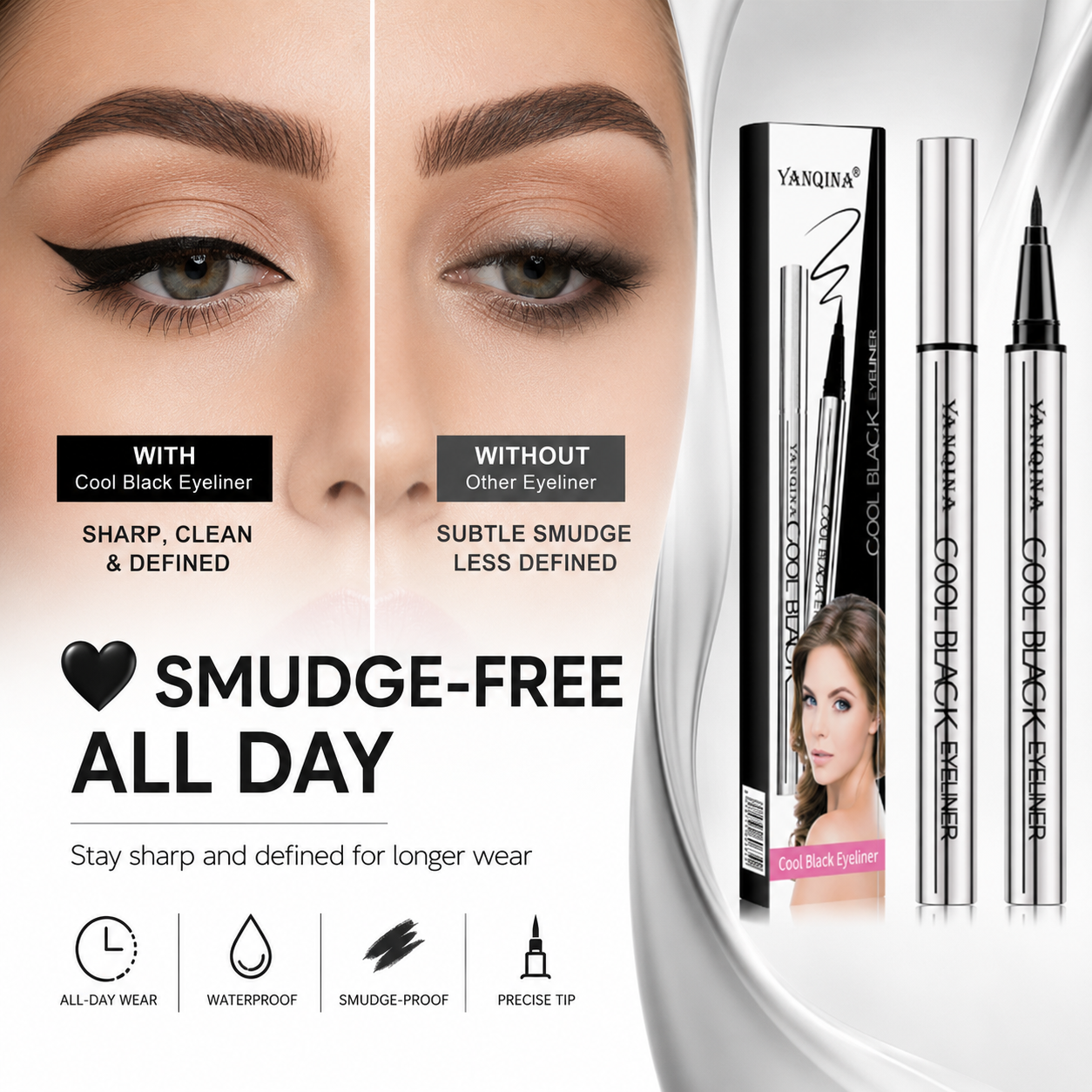 ✨ Waterproof Ultra-Fine Eyeliner Pen for Smudge-Free All-Day Wear-9SLL