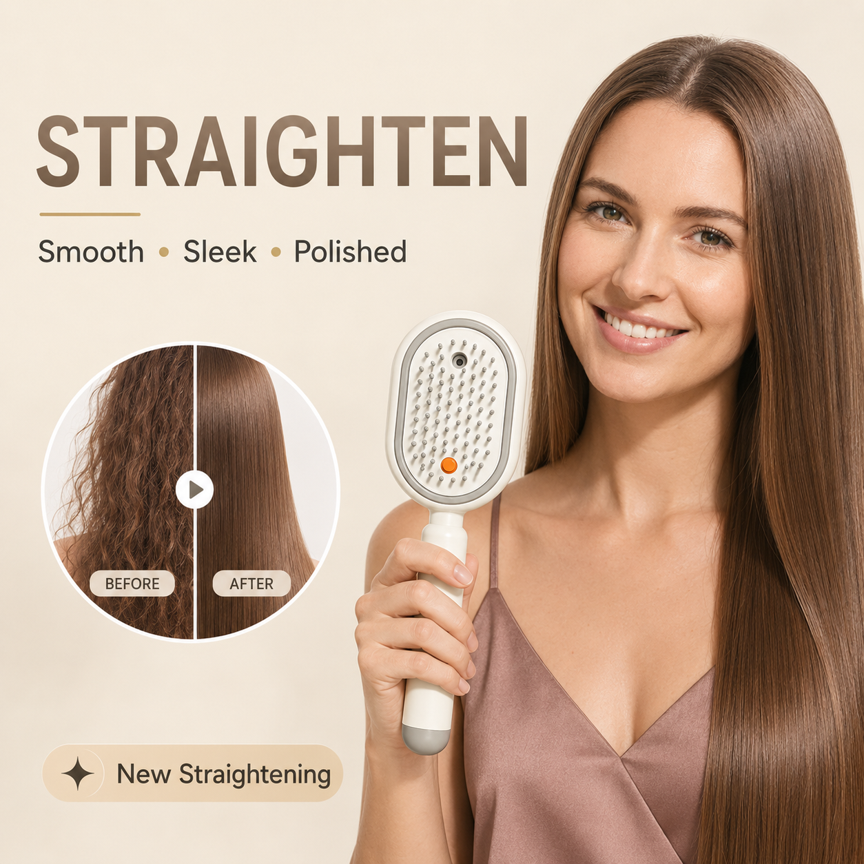 5-in-1 Mist Straightening Hair Brush-9SLL
