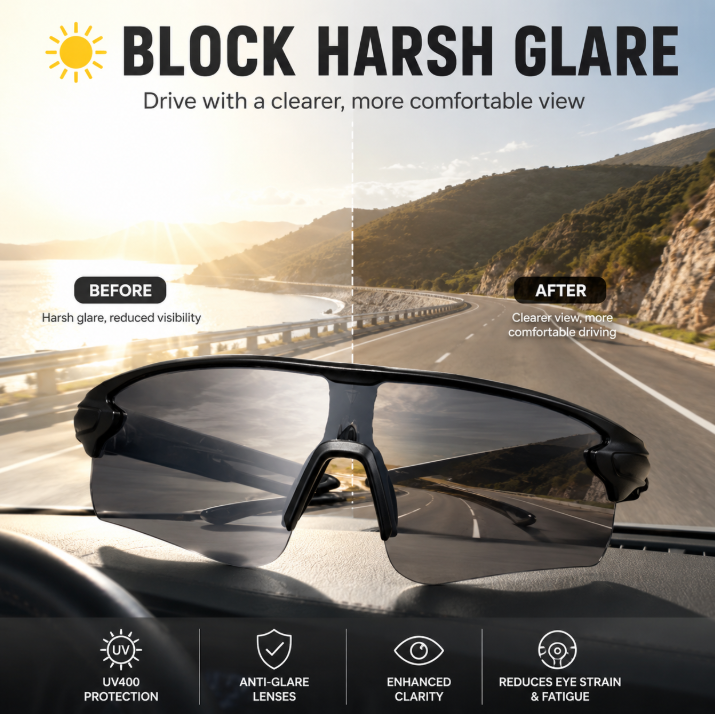 ☀️ Anti-Glare Driving Sunglasses | Clearer Vision for Safer Drives-9SLL