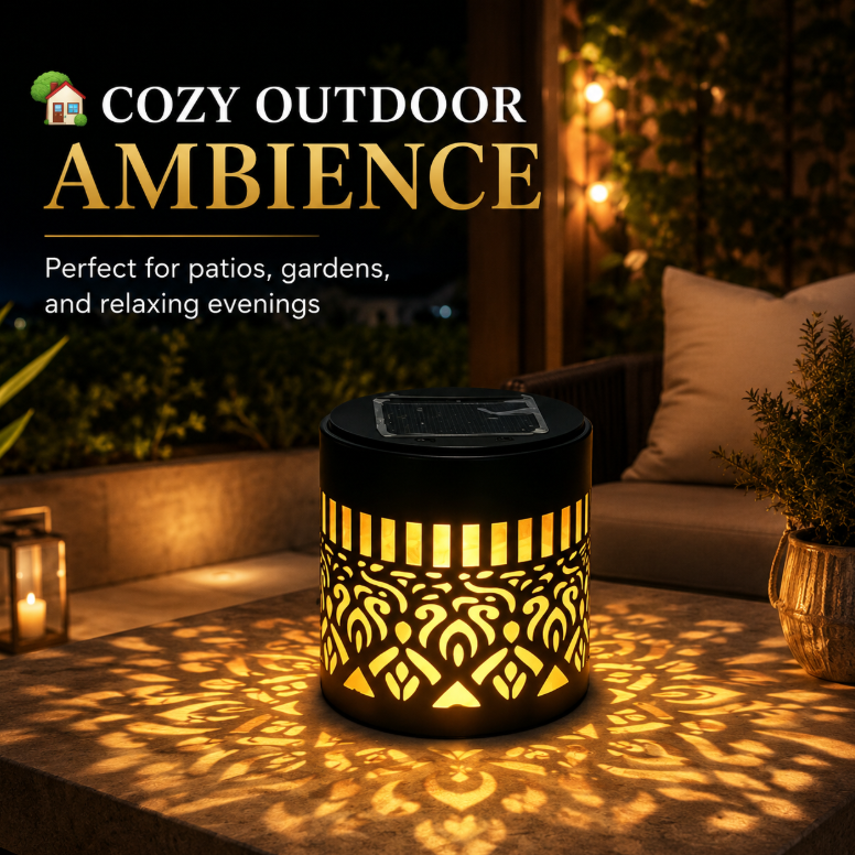 🌙 Mandala Solar Ambient Lamp for Outdoor Garden Decor-9SLL