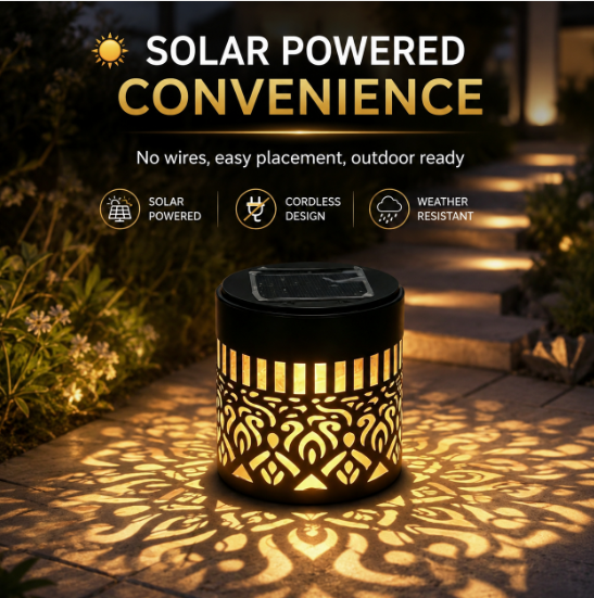 🌙 Mandala Solar Ambient Lamp for Outdoor Garden Decor-9SLL