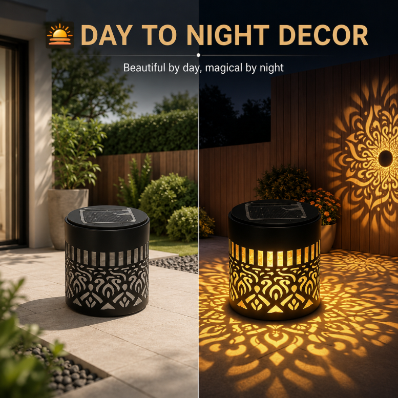 🌙 Mandala Solar Ambient Lamp for Outdoor Garden Decor-9SLL