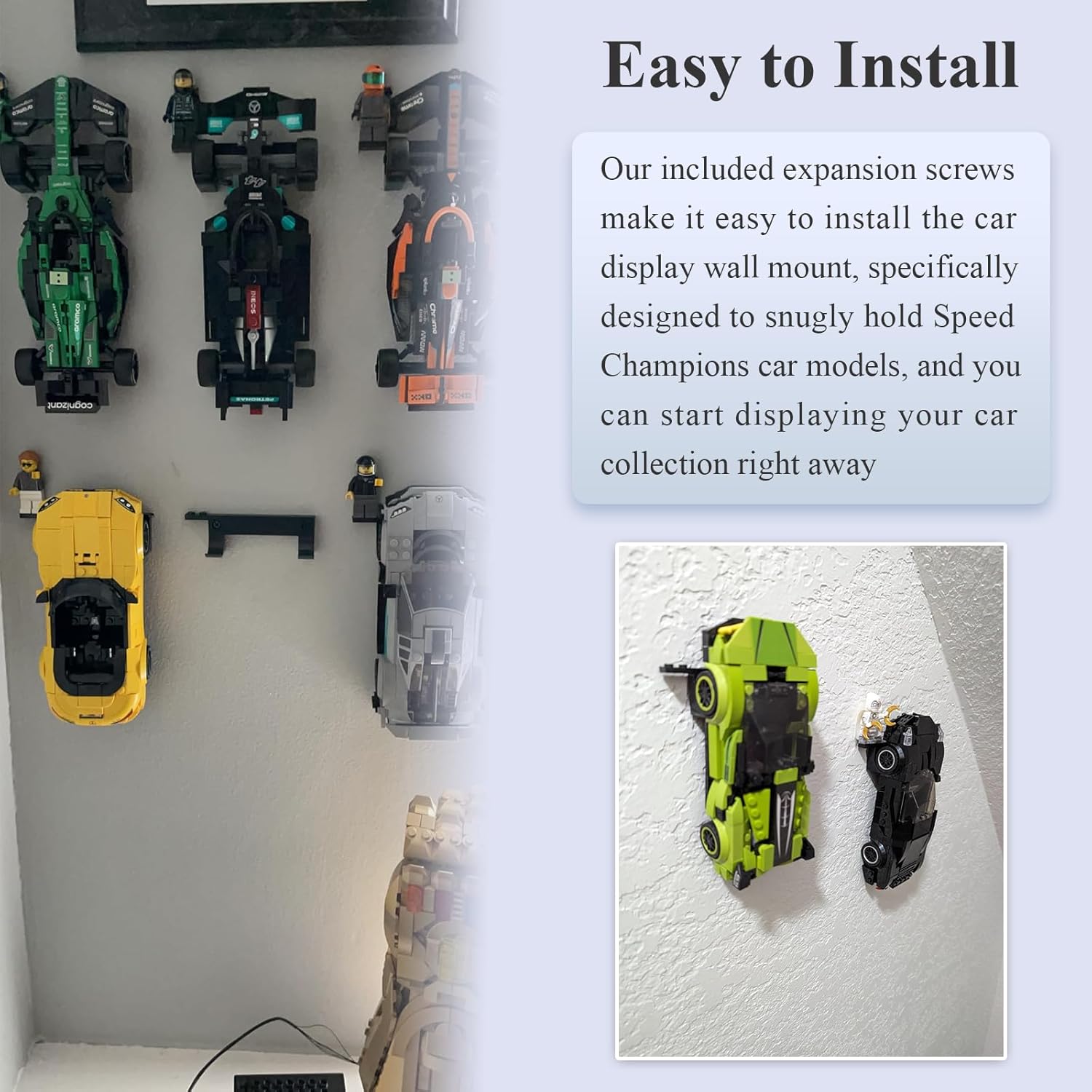 Vertical car display wall mount bracket