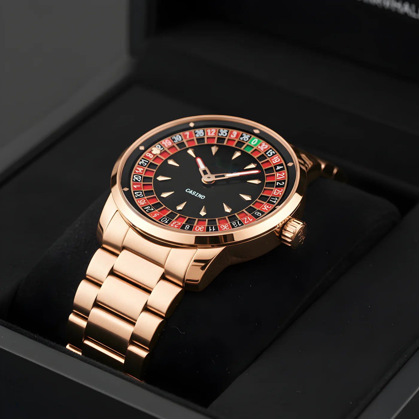Luxury Roulette-Style Spinning Dial Watch