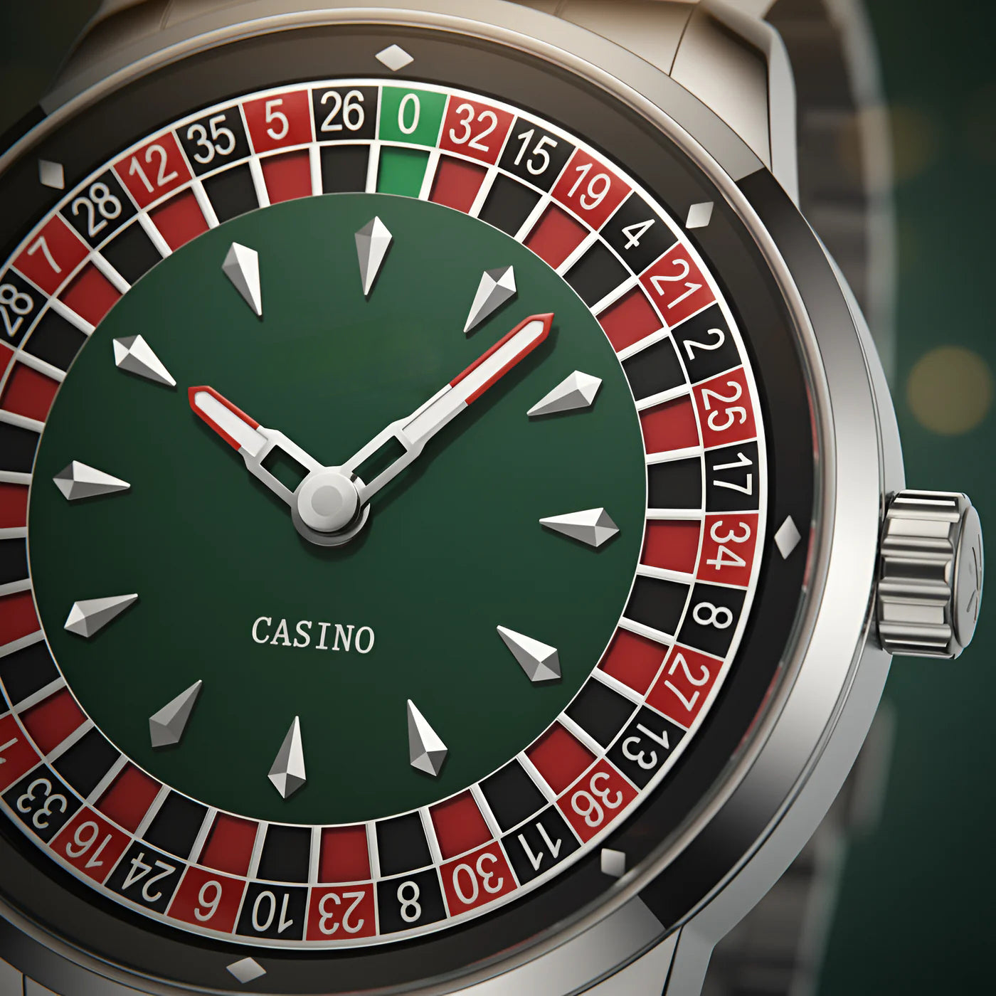 Luxury Roulette-Style Spinning Dial Watch