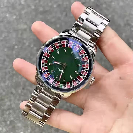 Luxury Roulette-Style Spinning Dial Watch
