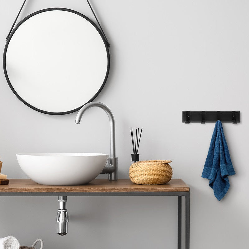 Foldable Wall-Mounted Hanger – Aluminum, Matte Black