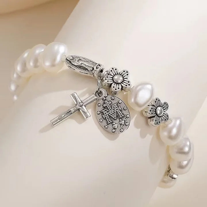 🙏 Перлена цветна гривна "Света Богородица" 🙏