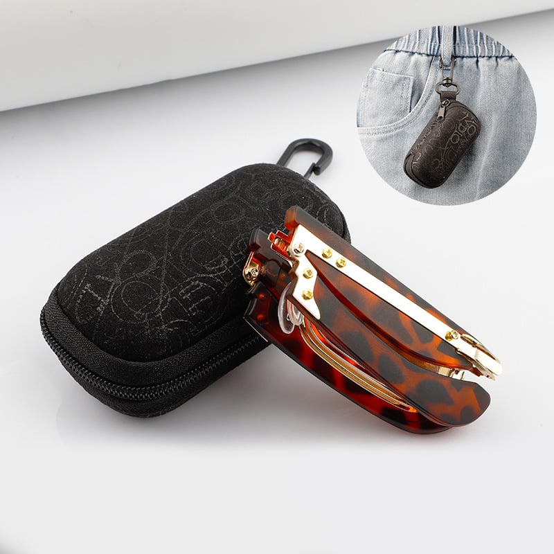 Сгъваеми очила за четене със син светлинен филтър и калъф