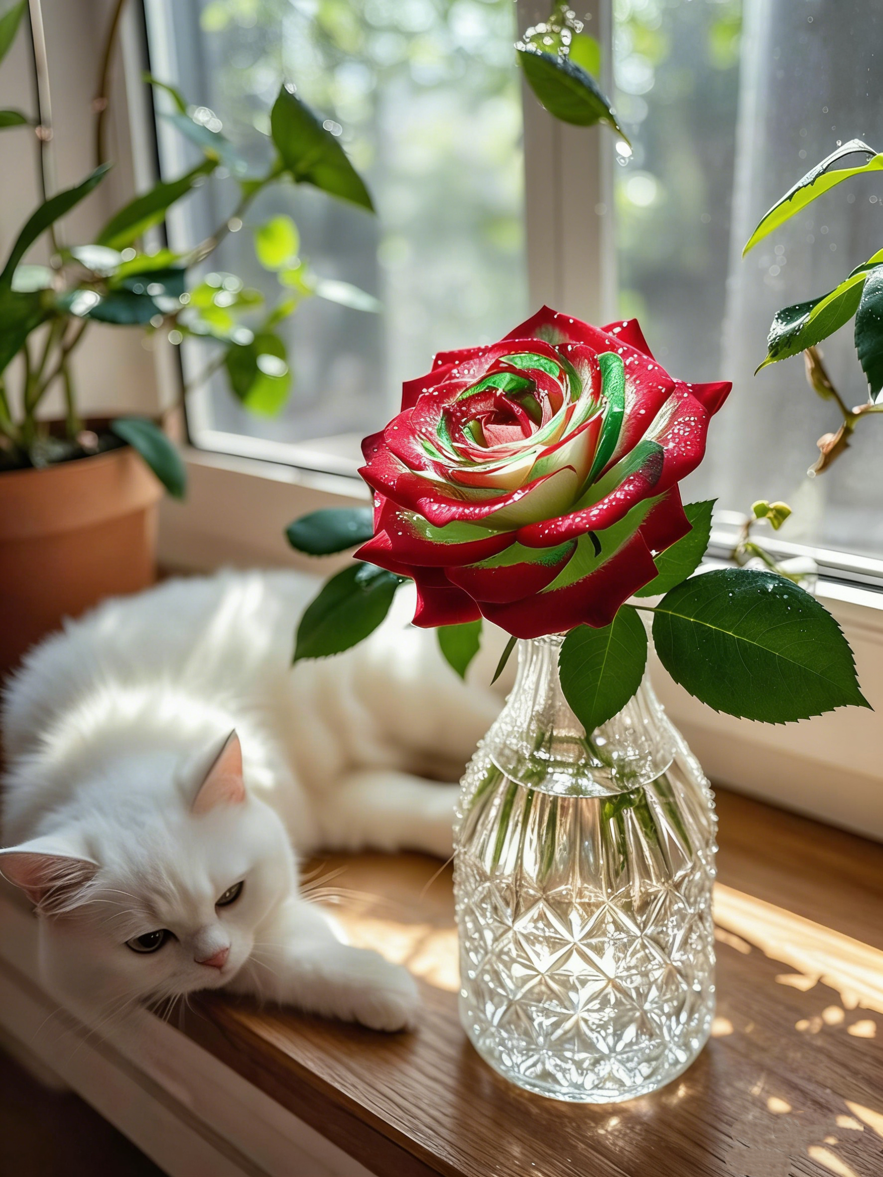 🌹Шотландска червена и зелена роза – рядък сорт роза💚