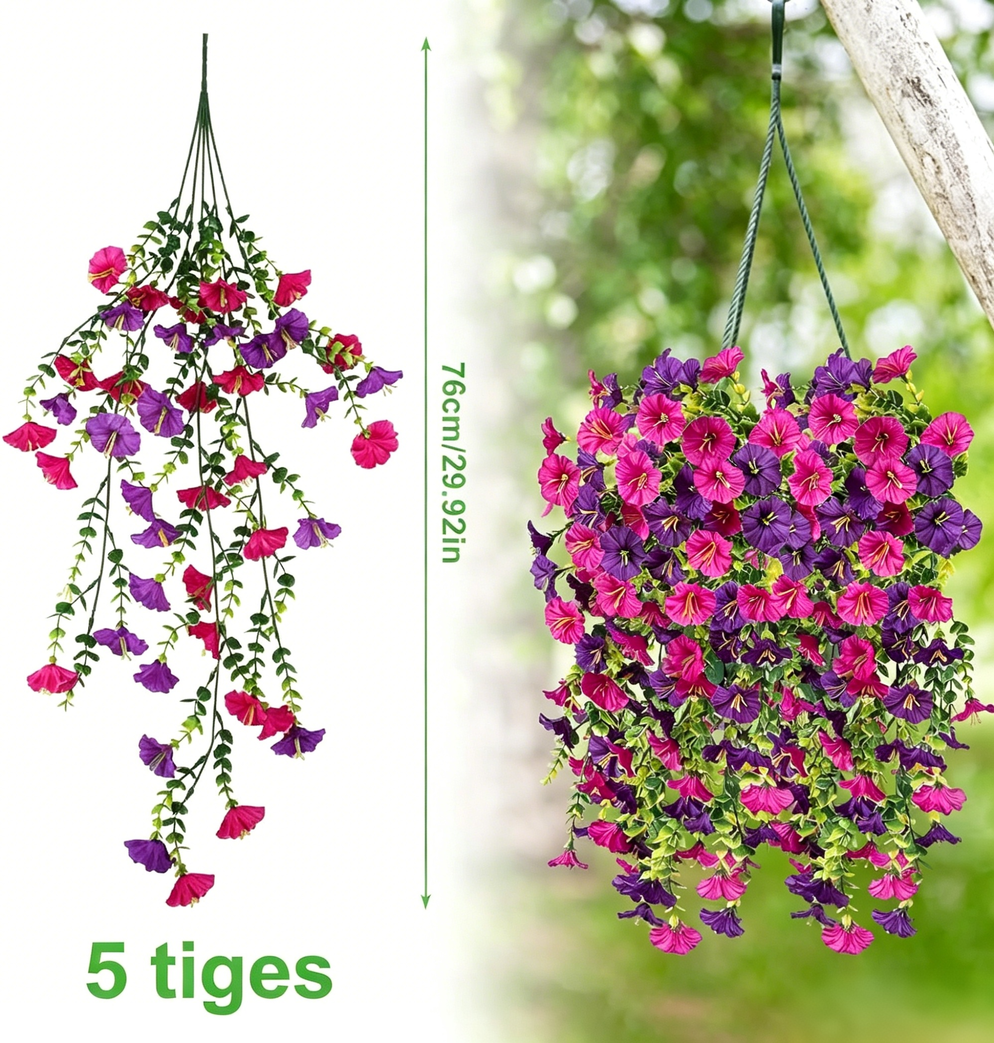 Fiori artificiali realistici resistenti ai raggi UV – zero manutenzione
