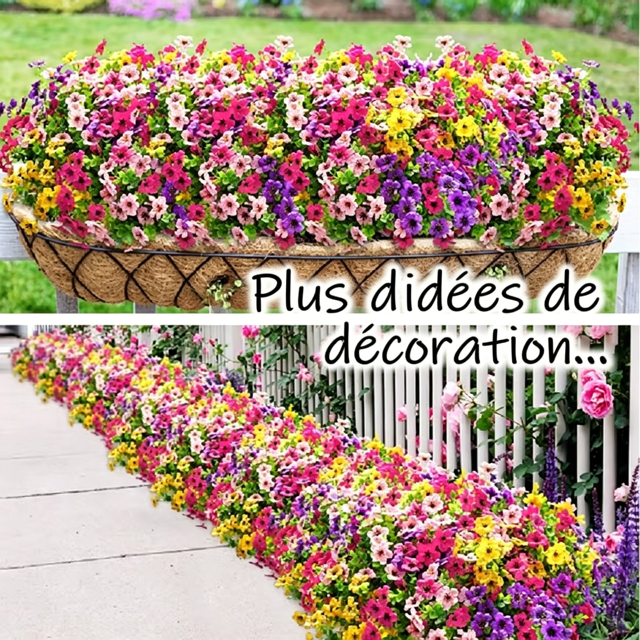  🌺-75% aujourd’hui seulement🌺 Fleurs artificielles ultra réalistes résistantes aux UV 