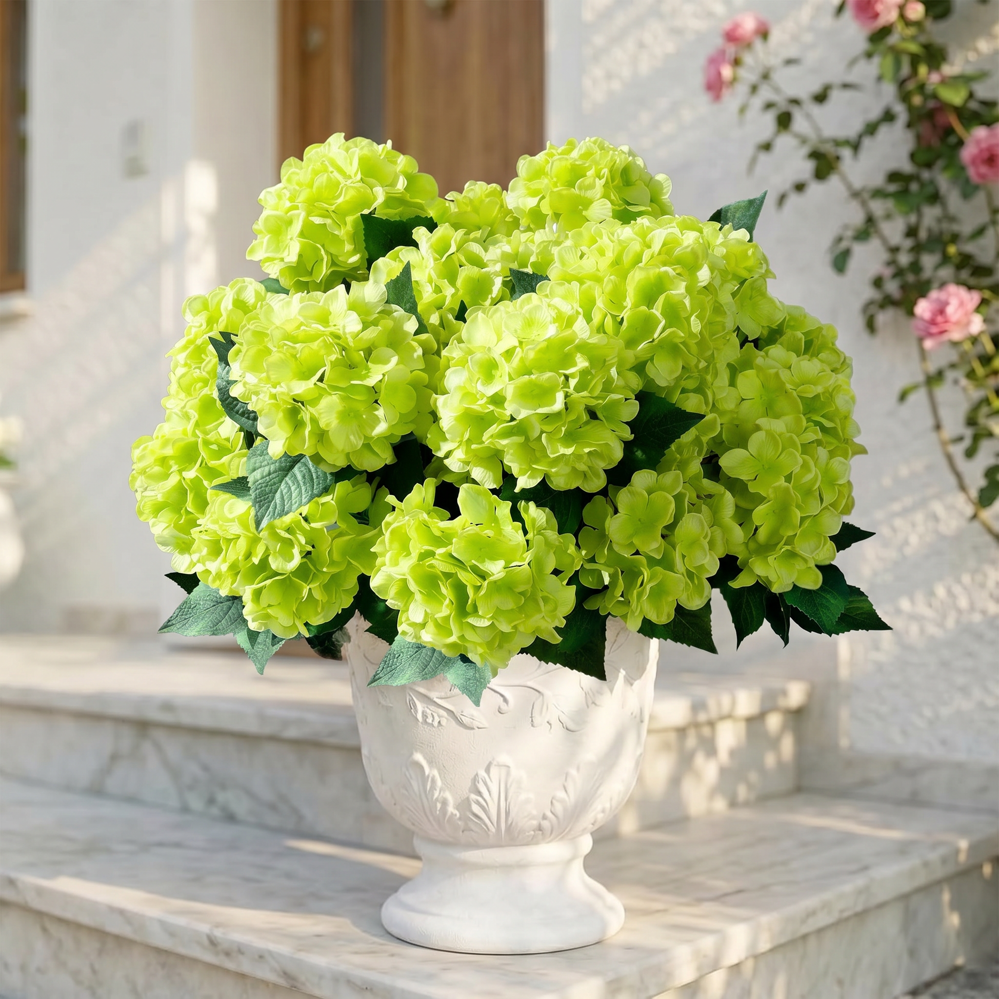 ❤Dernier jour ! Seulement 3 € l'unité !🔥💐Fleurs d'hortensia artificielles d'extérieur