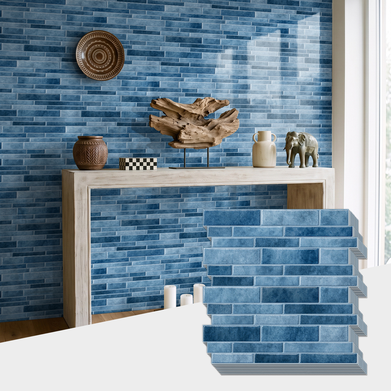 🧱 Panneaux Muraux 3D Autocollants – Effet Pierre