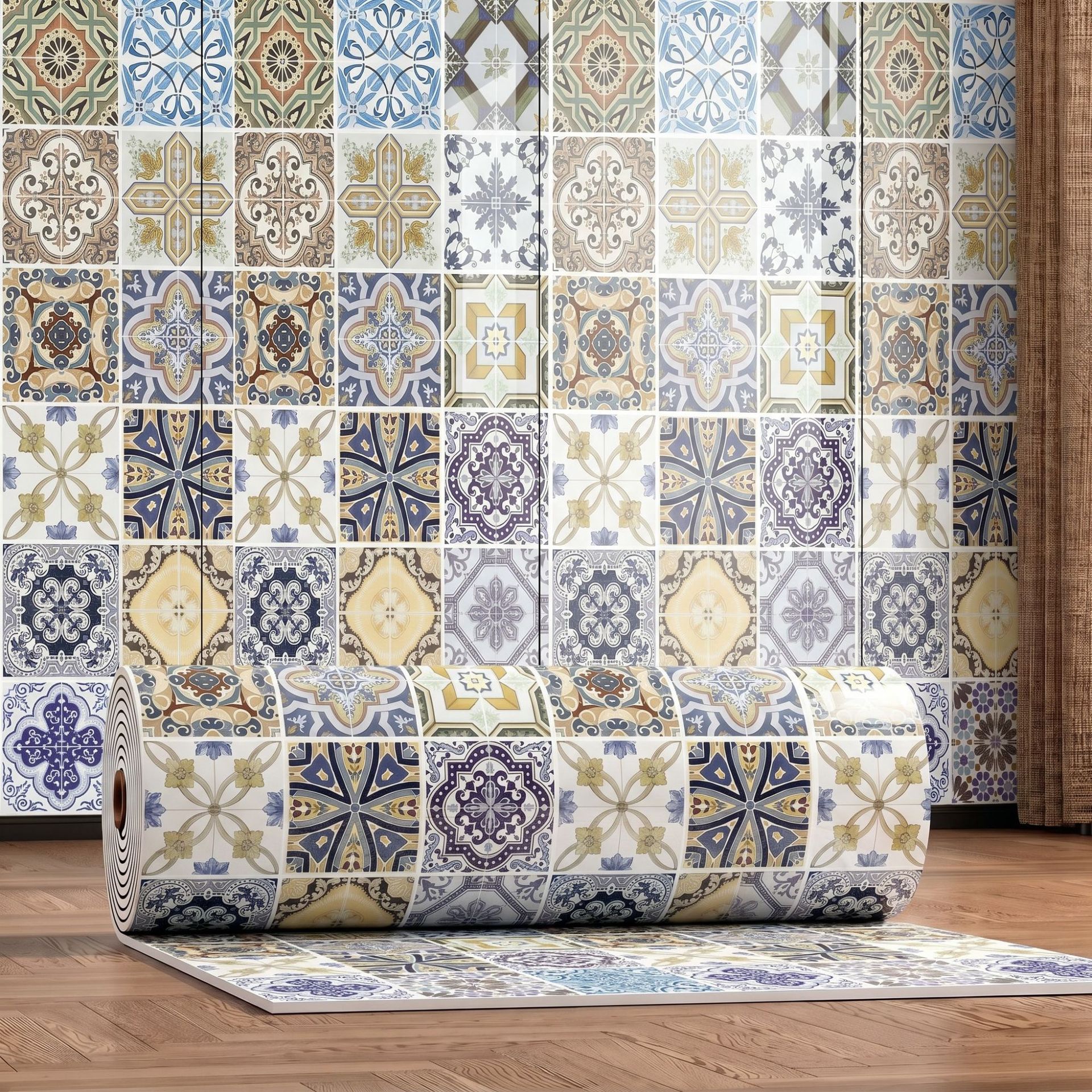 ⏳Limited-time 50% off 🏵️🧱Self-Adhesive Wallpaper for Bedroom, Living Room & Kitchen –15.7 in × 9.84 ft