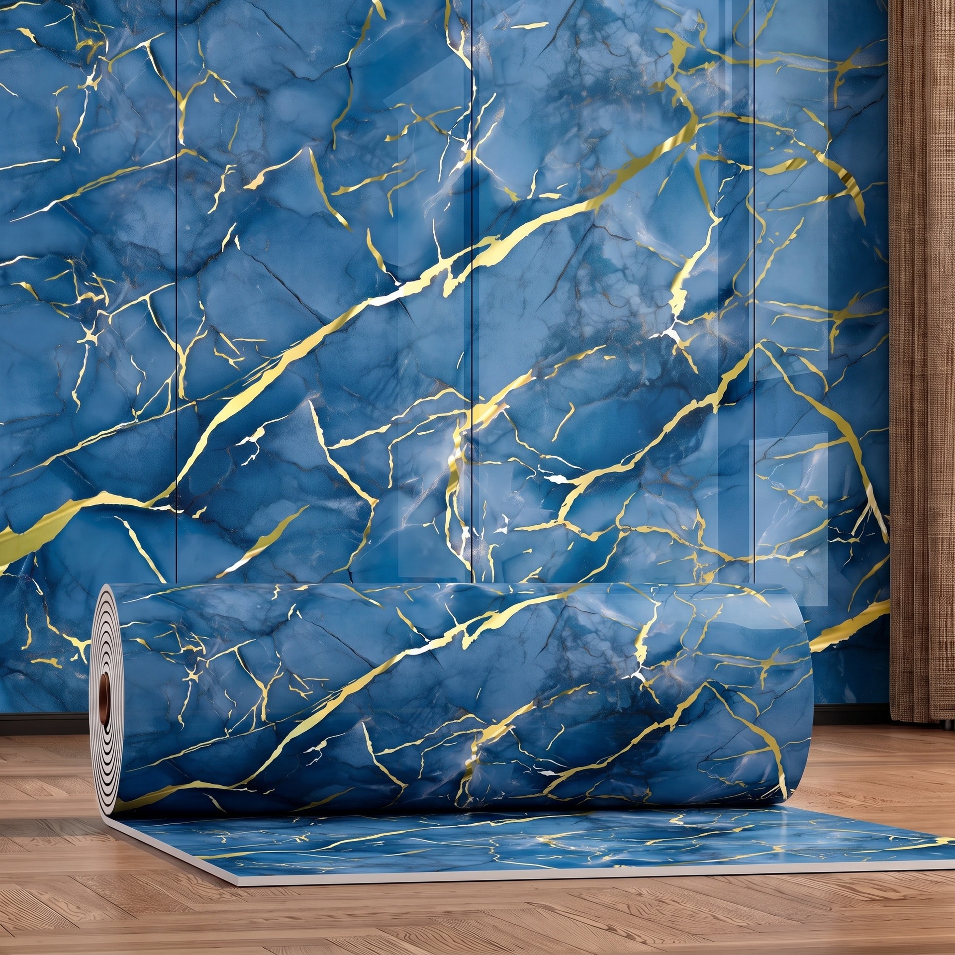 ⏳Limited-time 50% off 🏵️🧱✨ Self-Adhesive Marble Floor & Wall Sticker Roll –15.7 in × 9.84 ft