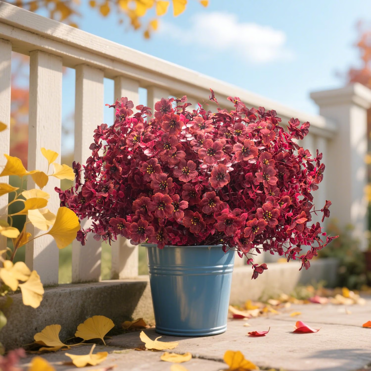 🌼🍁 Violettes Artificielles d’Automne – Résistantes aux UV et aux Intempéries
