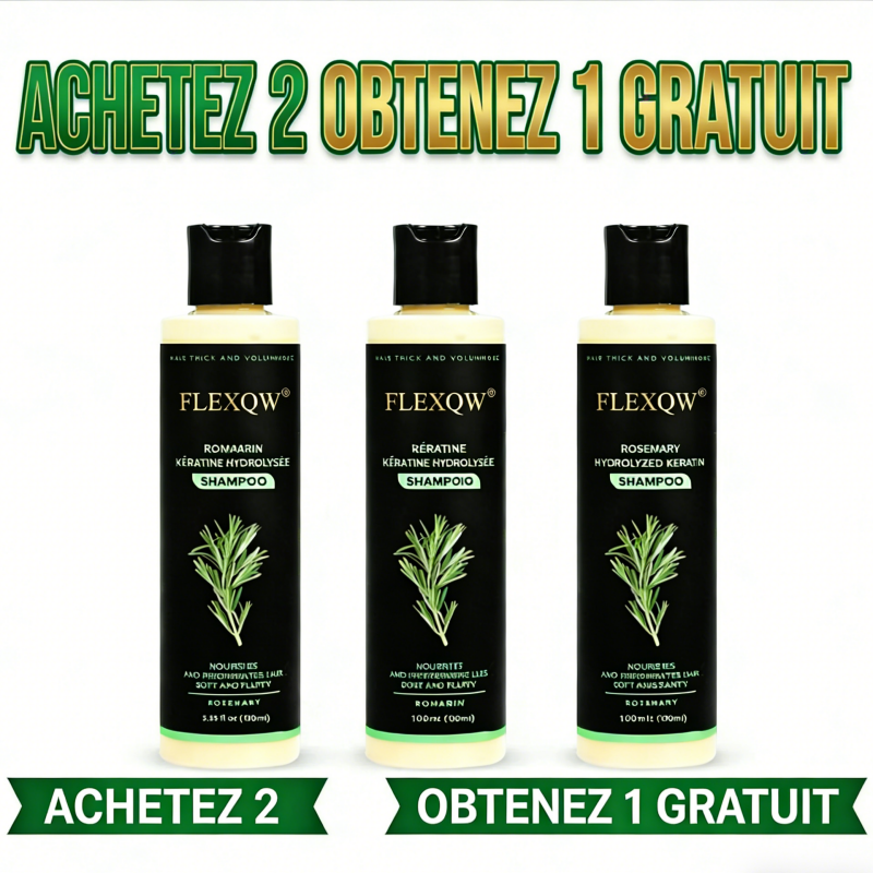 Shampooing Anti-Chute & Croissance au Romarin Bio + Kératine