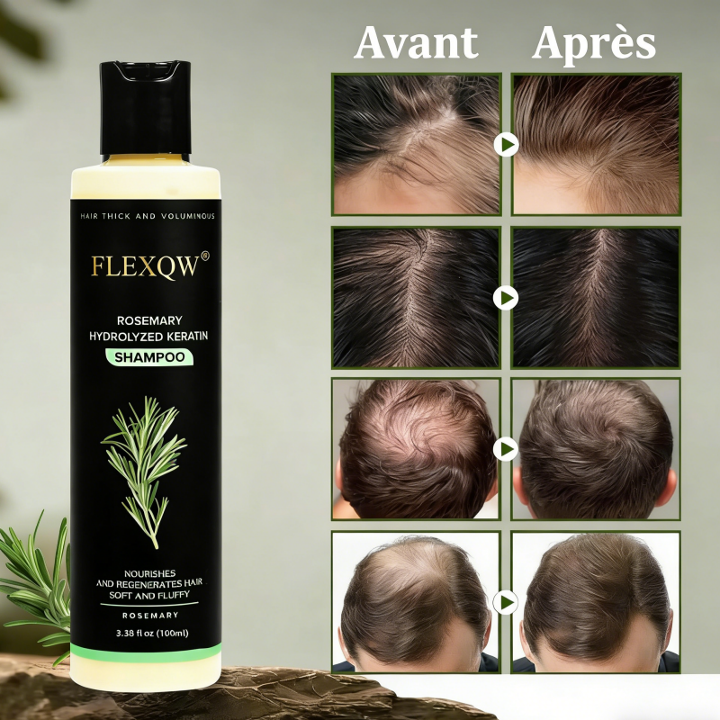 Shampooing Anti-Chute & Croissance au Romarin Bio + Kératine