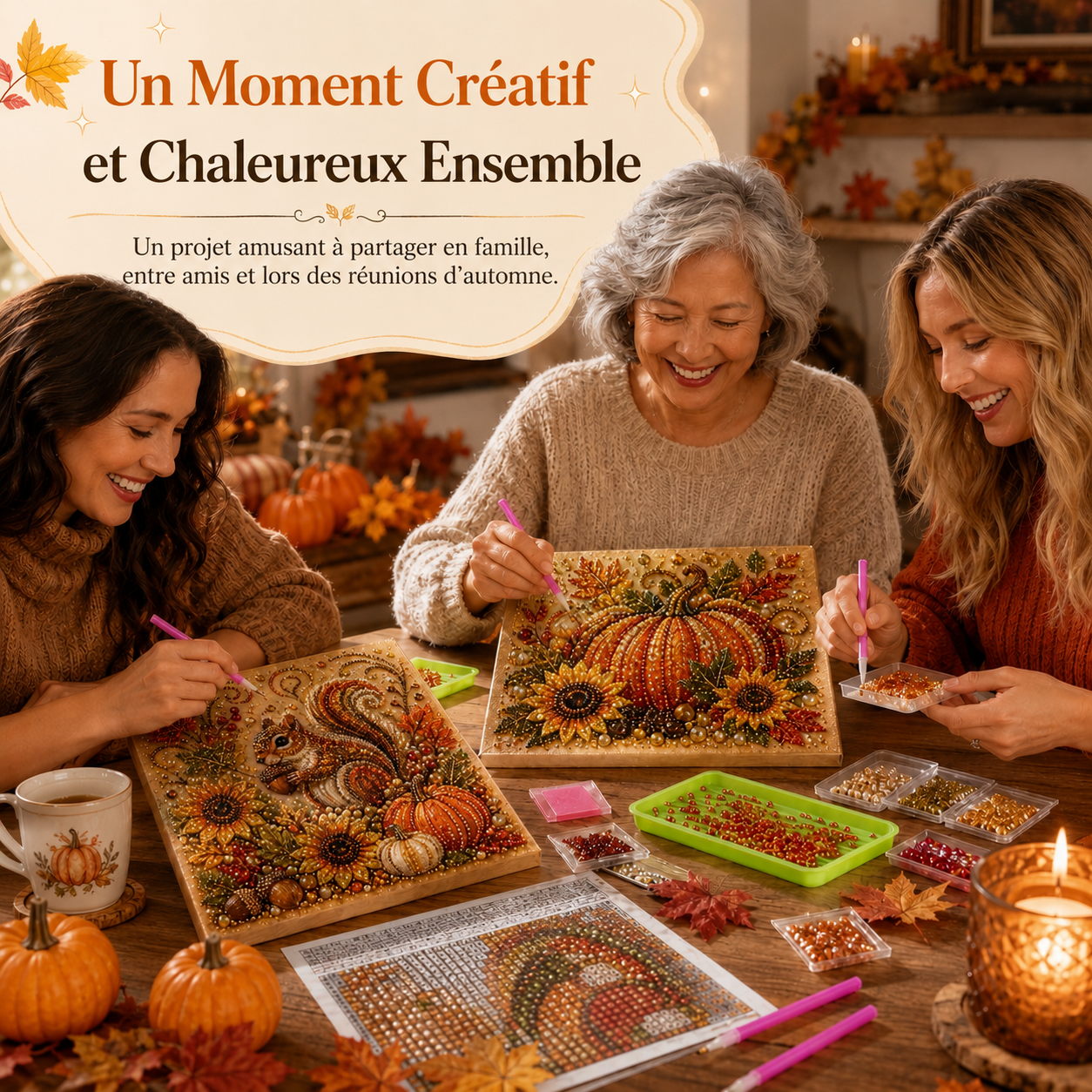 🍂 Kit de peinture nacrée 3D automne