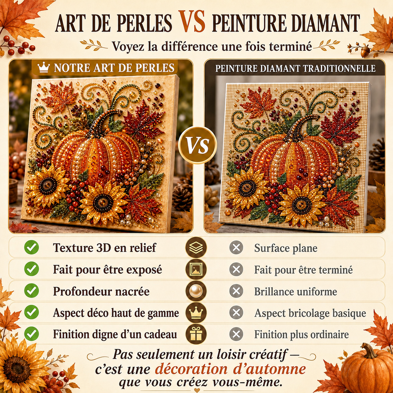 🐿️🍁 Kit de peinture nacrée 3D automne