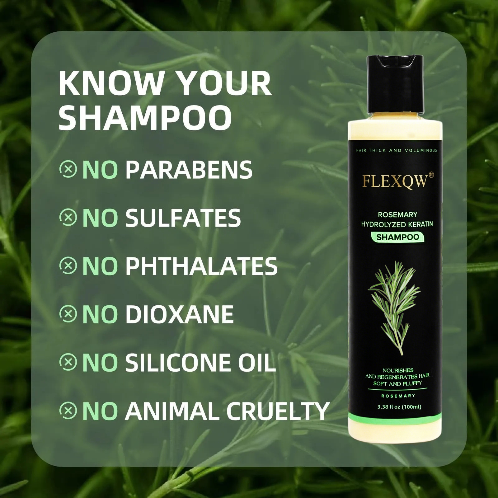 🔥Organic Rosemary Keratin Hair Growth Shampoo