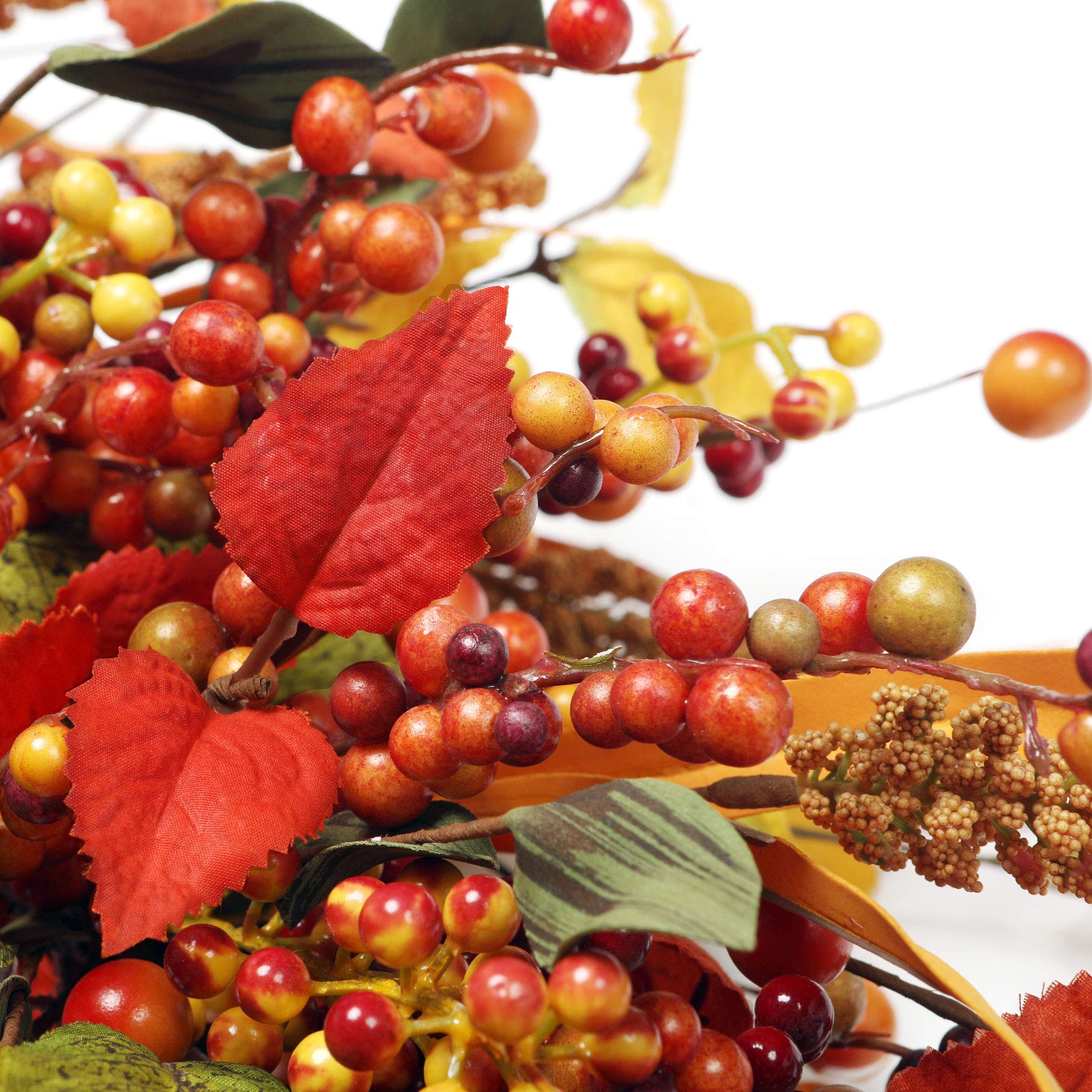 🍂 Couronne d’Automne à Baies & Feuillage Artificiels