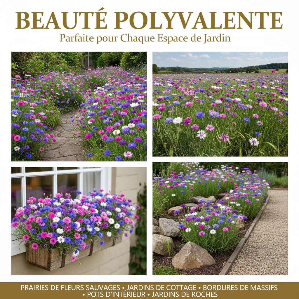 🌱 Graines de Bleuet de Qualité Supérieure – La Fleur Sauvage « Inarrêtable » Qui Pousse Partout