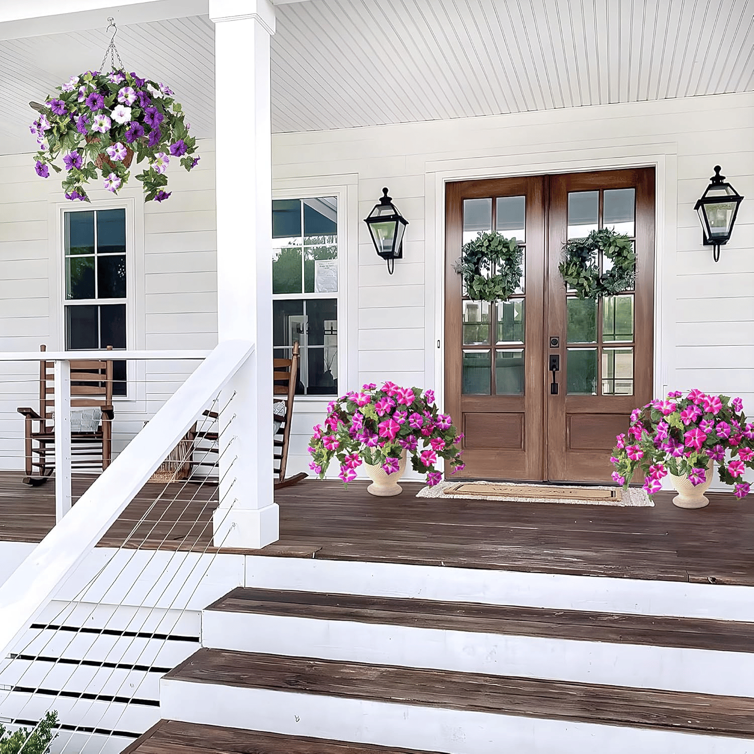 🔥Pétunias artificiels en soie pour le printemps – Résistants aux UV, couleurs durables