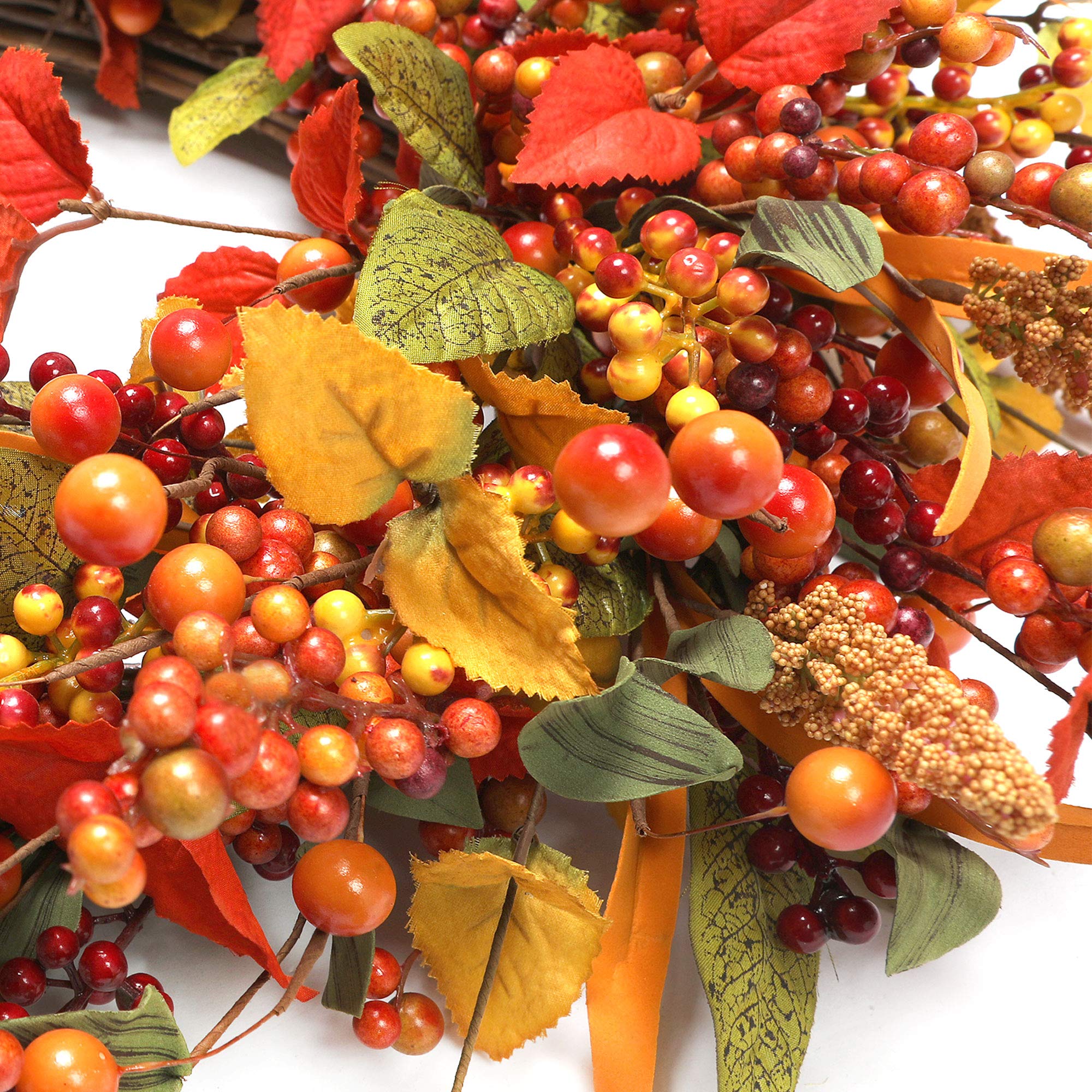 🍂 Couronne d’Automne à Baies & Feuillage Artificiels