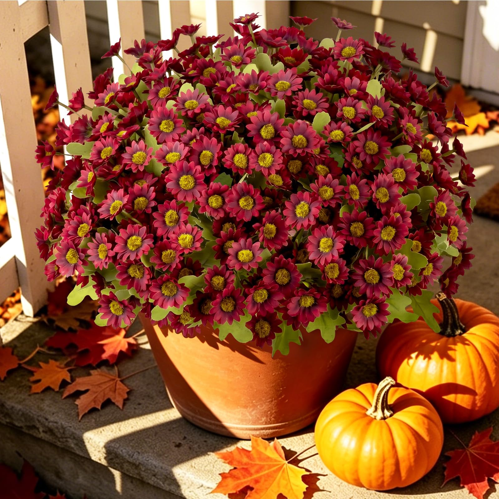  🌼 DERNIER JOUR : -50 % 🧡 Sunset Mums – Chrysanthèmes Artificiels d’Automne 